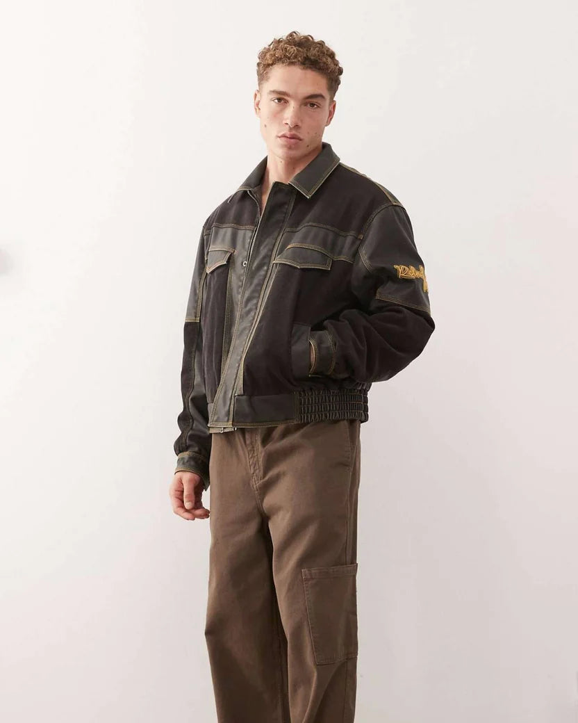 Contrast Stitch Utility Jacket